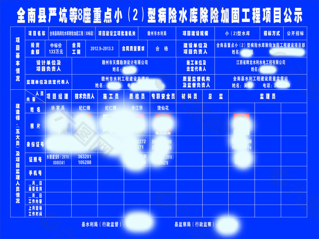 建筑工程公示牌