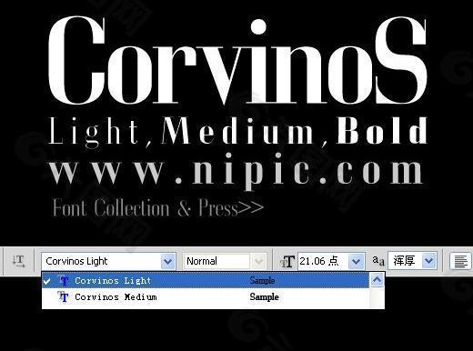 corvinos系列字体下载图片
