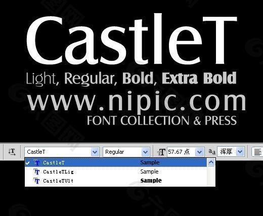 castlet系列字体下载图片