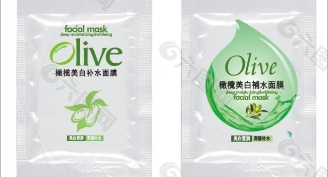 橄榄美白补水面膜设计图片