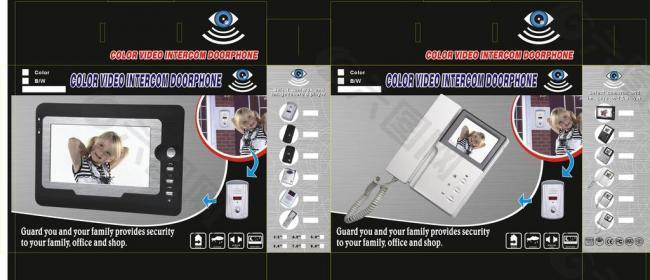 对讲机 电话机 彩盒 防盗图片