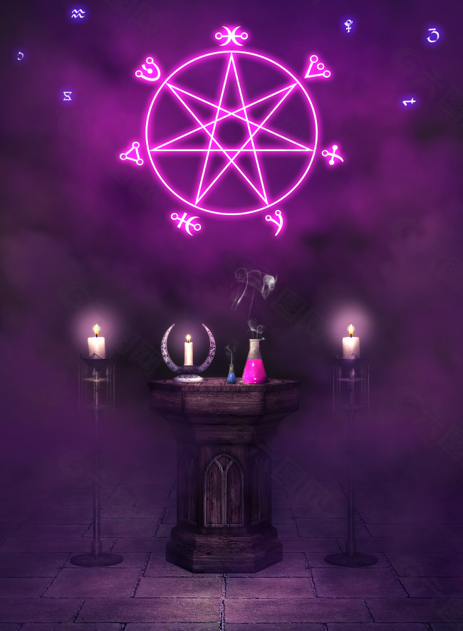 紫色梦幻魔法阵背景素材背景素材免费下载 图片编号 六图网