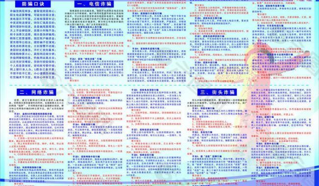 诈骗展板图片