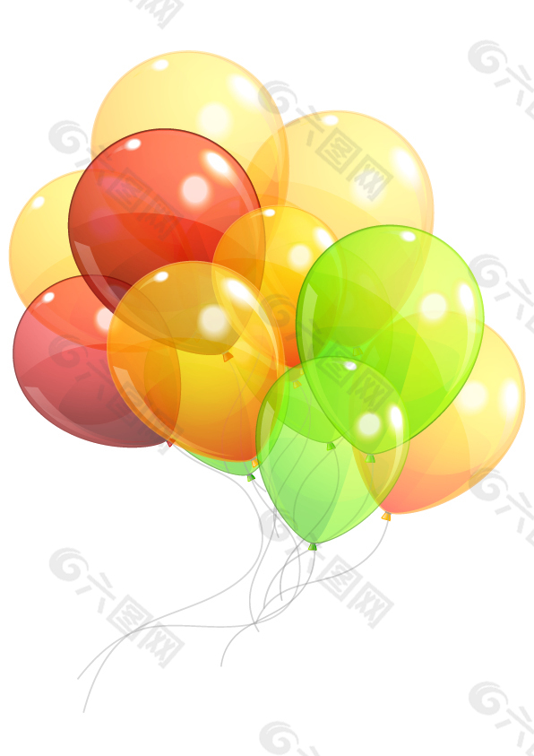 儿童彩色气球精美矢量源文件