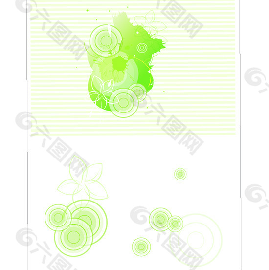 绿色圈圈韩国花纹