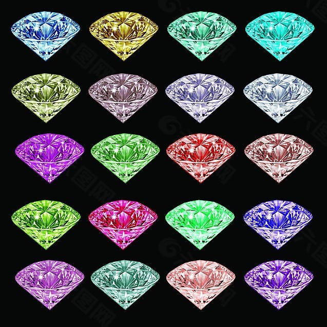 彩色分层钻石