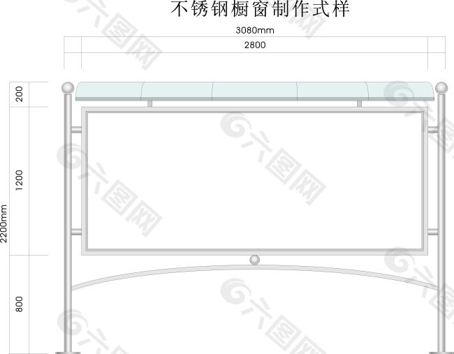 不锈钢橱窗制作式样