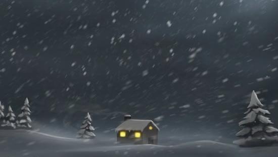 雪夜雪花笔刷图片