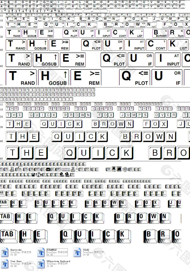 键盘字体