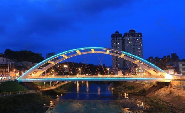 夜景 桥图片