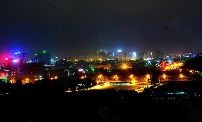 城市夜景 彩色龙岗图片