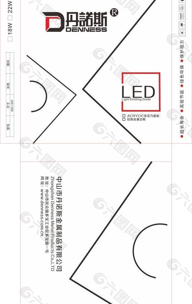 led灯纸箱包装设计图片