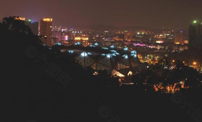 大运城夜景全景图片