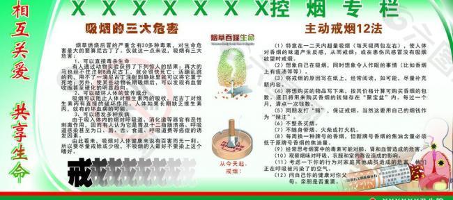 戒烟宣传栏图片