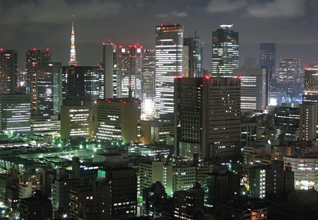 东京 城市夜景 俯瞰图片