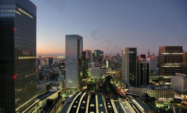 东京 城市夜景 俯瞰图片