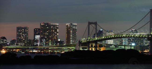 东京 台场 美丽的夜景图片