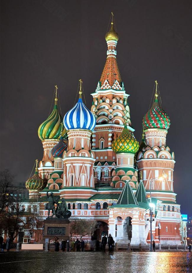 莫斯科红场美丽夜景图片