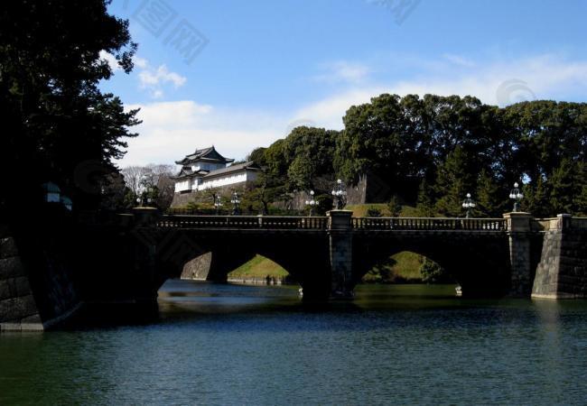 东京 皇宫边的二重桥图片