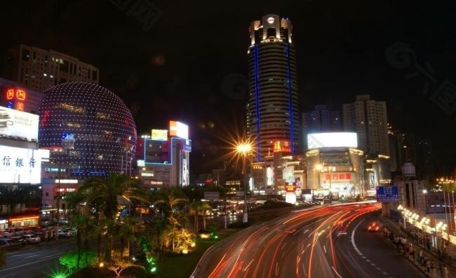 上海 徐家汇商圈 夜景图片