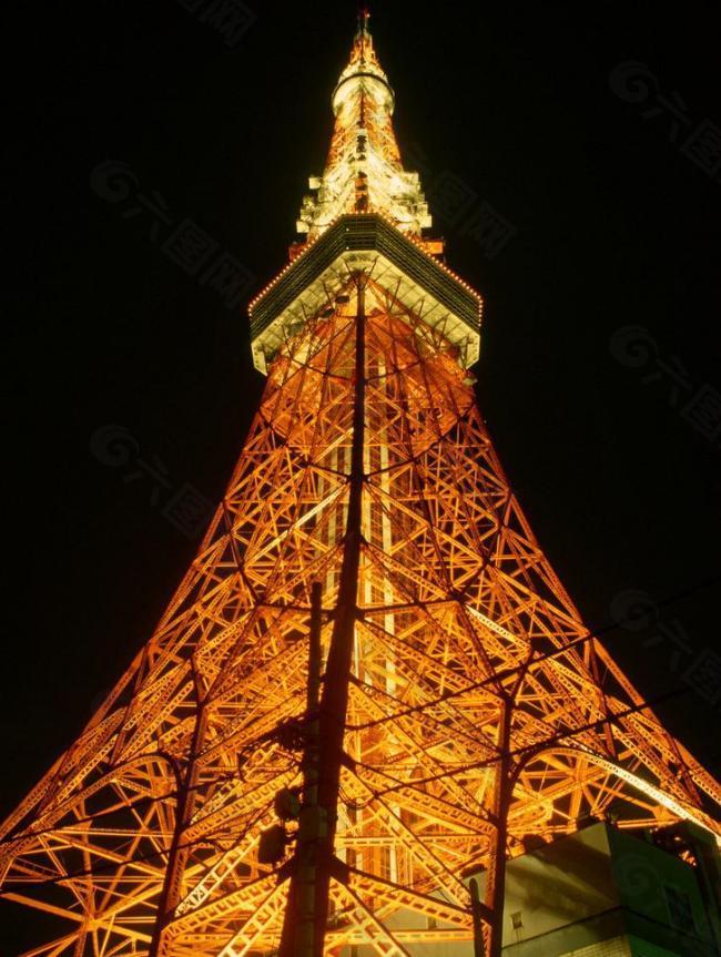 铁塔夜景图片