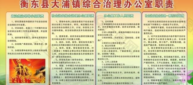 综合治理办公室职责宣传栏图片