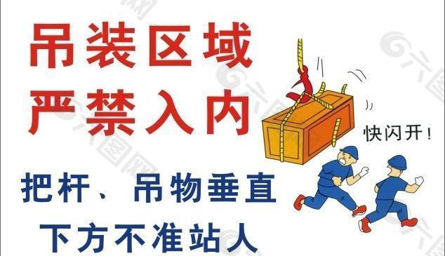 吊装口安全警示标识图片