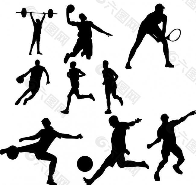 运动 剪影图片