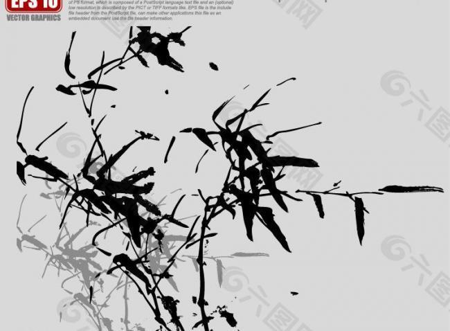 竹子矢量剪影图片