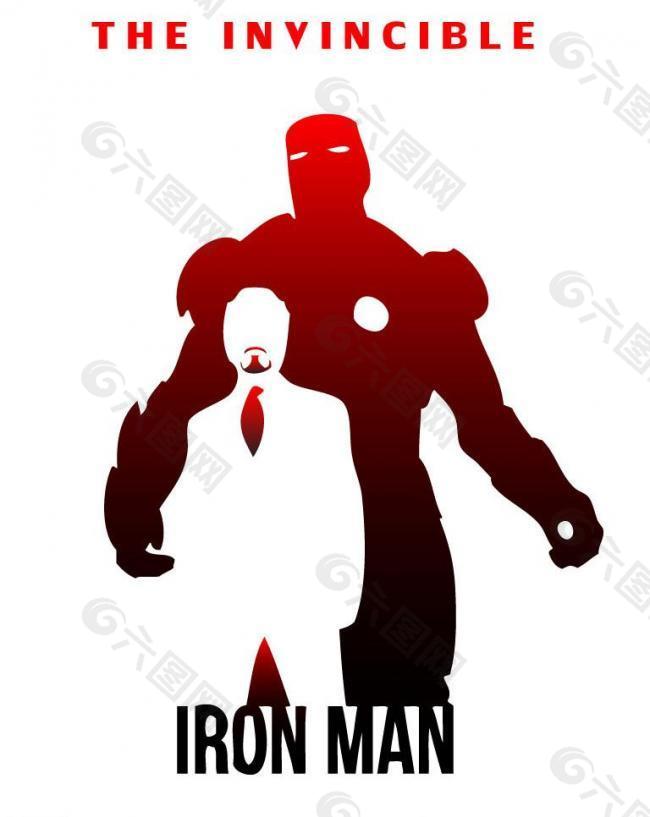 钢铁侠 ironman 剪影 设计图片