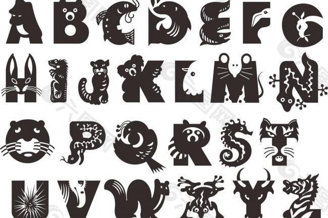 动物字母图片