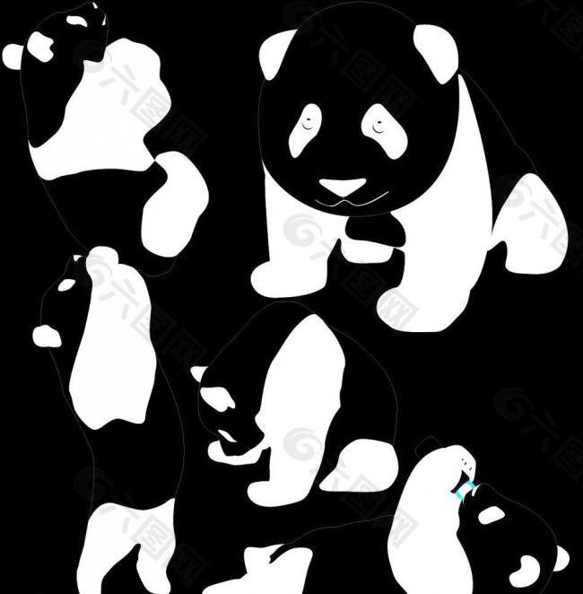 熊猫矢量素材图片