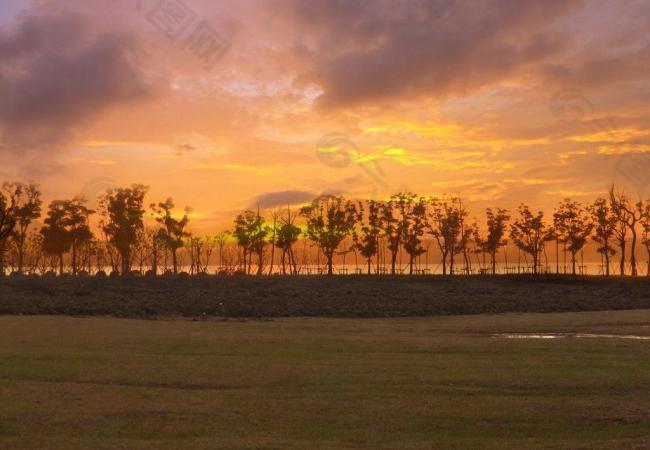 夕阳美景图片