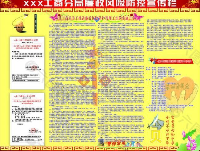 工商廉政风险防控宣传栏图片