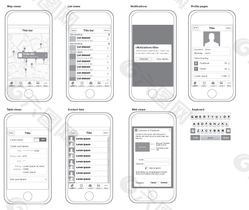 手机app界面设计素材