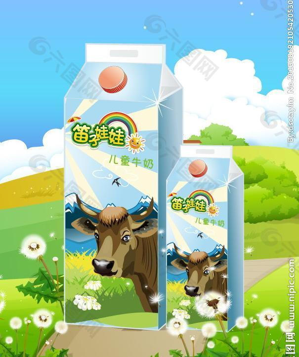 牛奶包装效果图图片