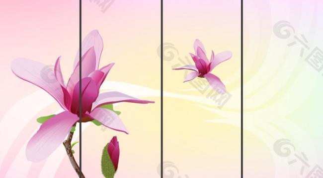 花朵移门（合层）图片