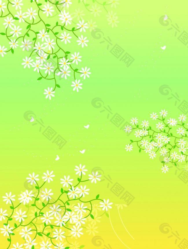 晶彩移门 绿色花朵图片