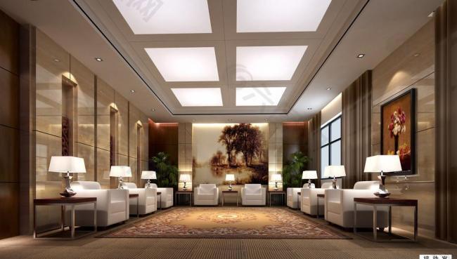 豪华酒店接待室装修设计效果方案图片