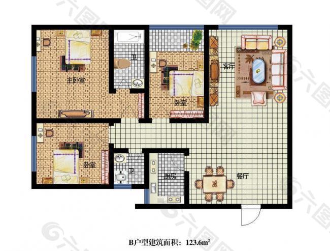 室内设计平面效果图图片