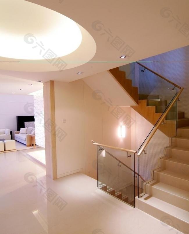 室内设计别 墅楼梯转角处图片