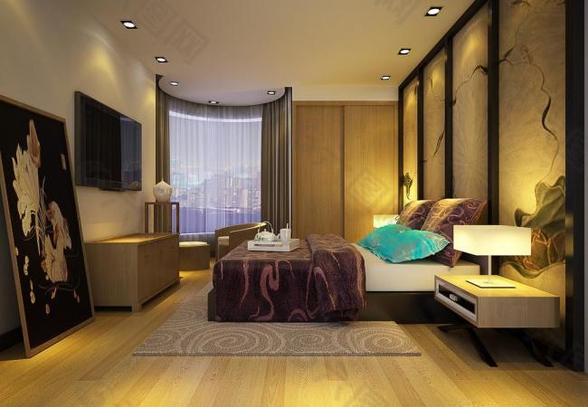 现代日式风格卧室图片