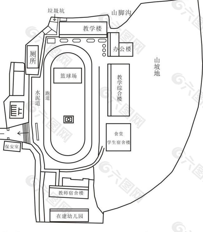 校园平面图图片