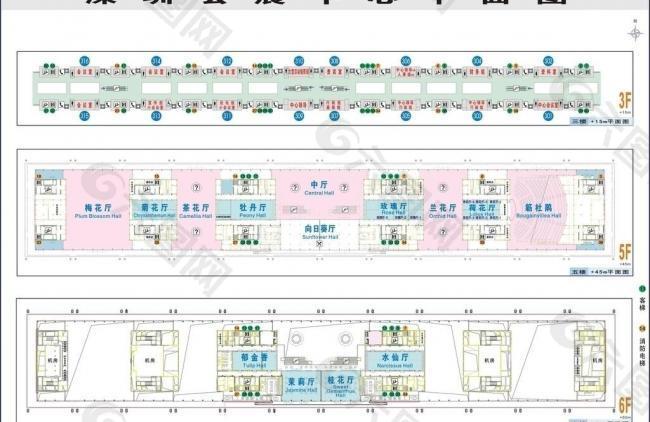深圳会展中心平面图(3f 5f 6f)图片