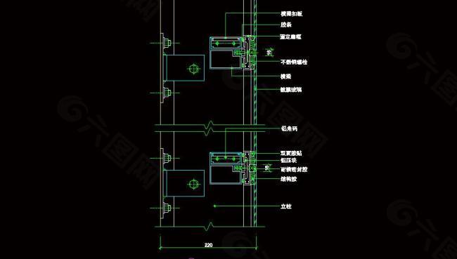 幕墙节点图片