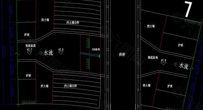 水泥拱桥段平面图片