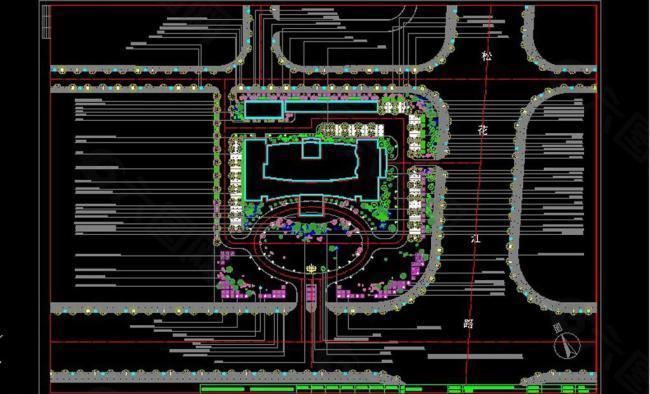 宁波开发区科技创业园大楼环艺景观设计施工图图片