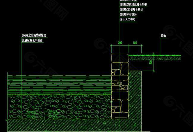 水生植物水池边缘做法图片