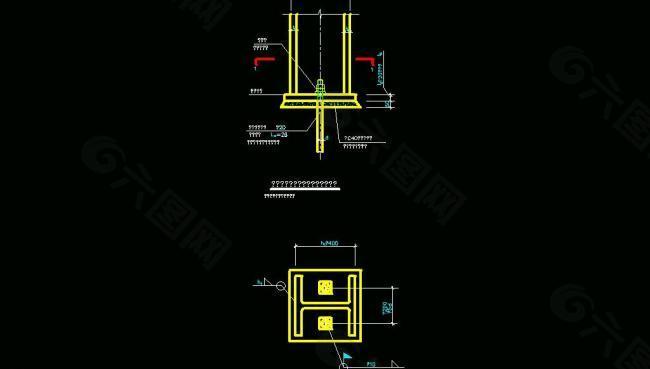 工字形截面柱铰接柱脚构造图片