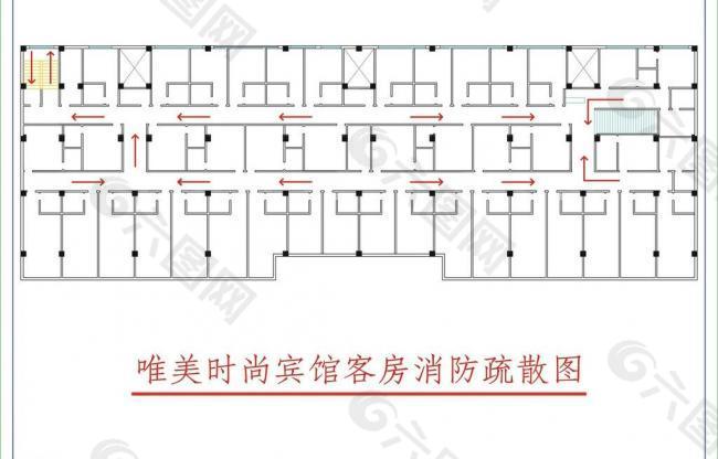 消防疏散图图片